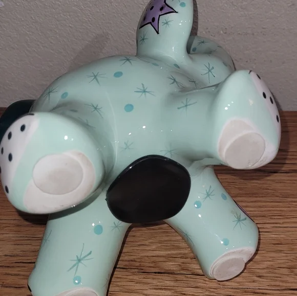 Ganz Pati Signed Elephant Piggy/Coin Bank, Like New, Ceramic - Picture 6 of 7